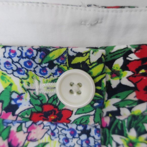 Talbots Perfect Skimmer Floral Capri Pant Size 12 - Picture 6 of 11
